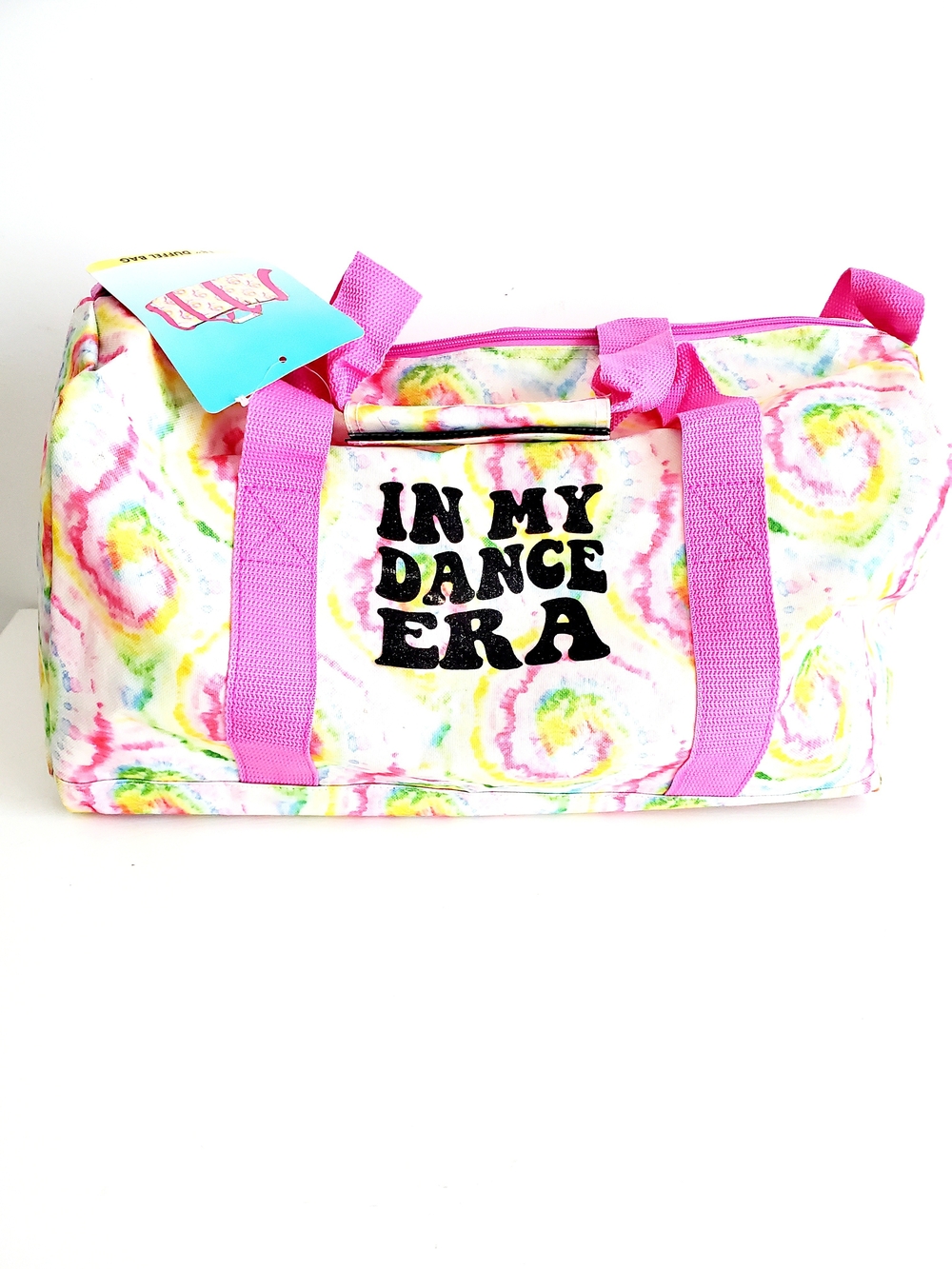 Tie-Dye Dance Duffel with Pink Handles